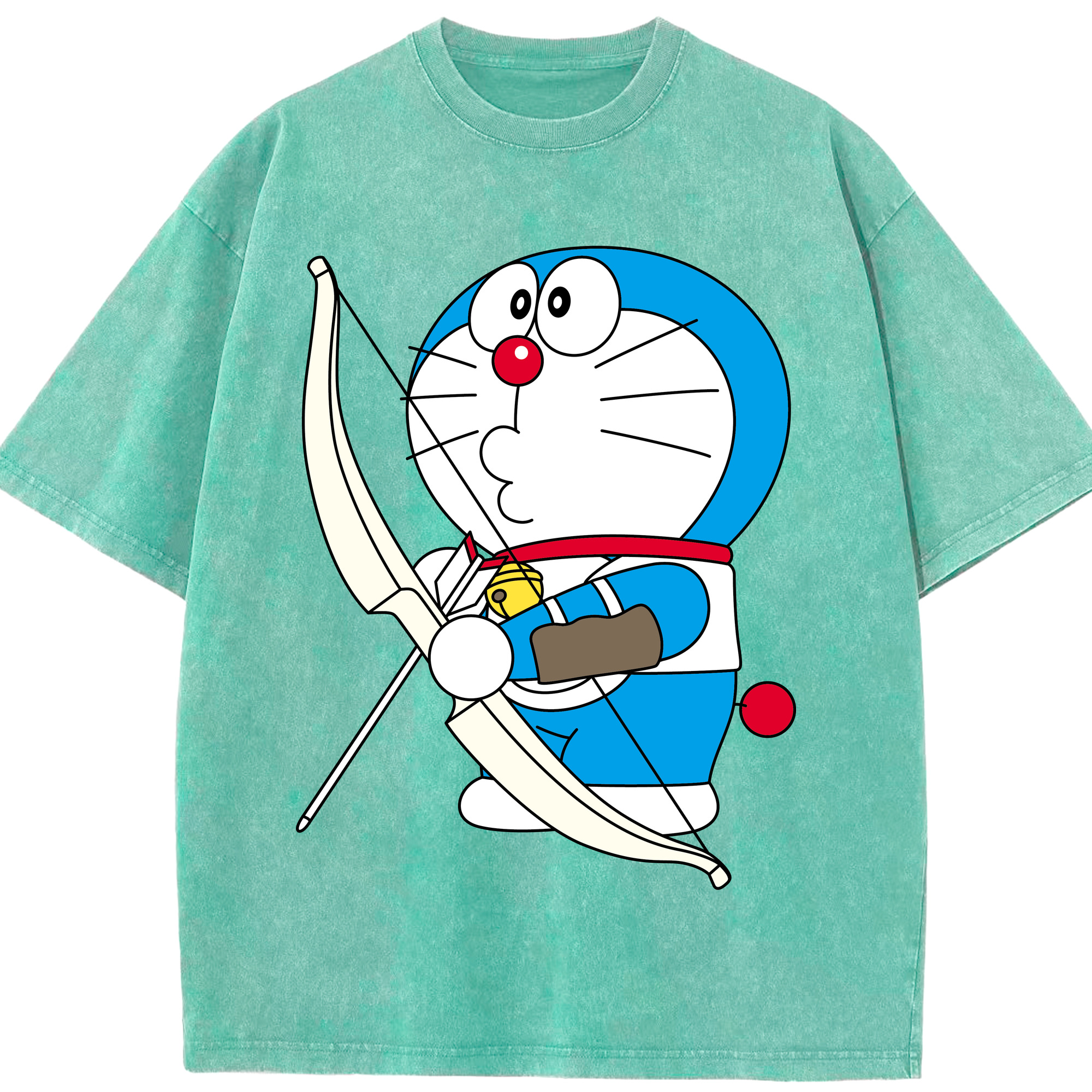 （画像用） ドラえもん Doraemon 綿100% ヴィンテージ風 半袖Tシャツ（フロントプリント）